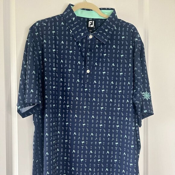 Men's FootJoy 19th Hole Blue Polo Size XL NWOT - Picture 1 of 3